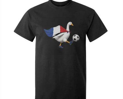 France Soccer Goose T-Shirt For Kid French Flag Patriotic Football Fan Graphic