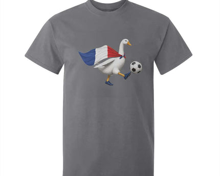 France Soccer Goose T-Shirt For Kid French Flag Patriotic Football Fan Graphic