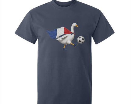 France Soccer Goose T-Shirt For Kid French Flag Patriotic Football Fan Graphic