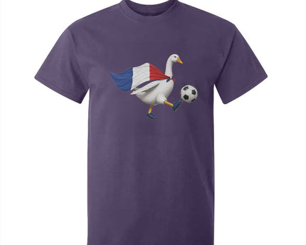France Soccer Goose T-Shirt For Kid French Flag Patriotic Football Fan Graphic