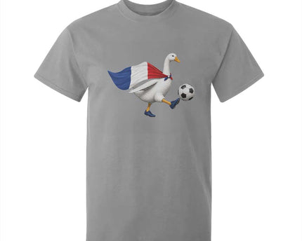 France Soccer Goose T-Shirt For Kid French Flag Patriotic Football Fan Graphic