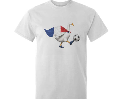 France Soccer Goose T-Shirt For Kid French Flag Patriotic Football Fan Graphic