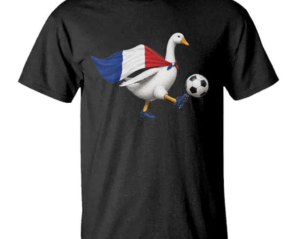 France Soccer Goose T-Shirt French Flag Patriotic Football Fan Graphic