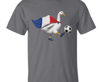 France Soccer Goose T-Shirt French Flag Patriotic Football Fan Graphic