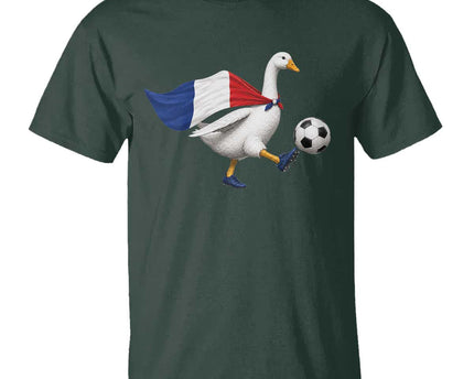 France Soccer Goose T-Shirt French Flag Patriotic Football Fan Graphic