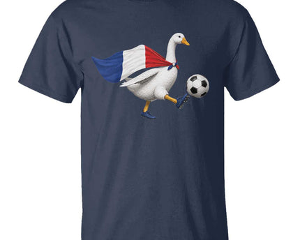France Soccer Goose T-Shirt French Flag Patriotic Football Fan Graphic
