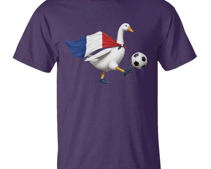 France Soccer Goose T-Shirt French Flag Patriotic Football Fan Graphic