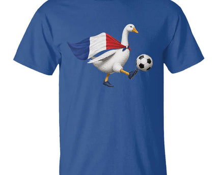 France Soccer Goose T-Shirt French Flag Patriotic Football Fan Graphic