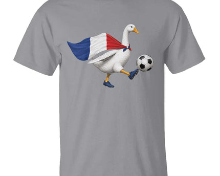 France Soccer Goose T-Shirt French Flag Patriotic Football Fan Graphic
