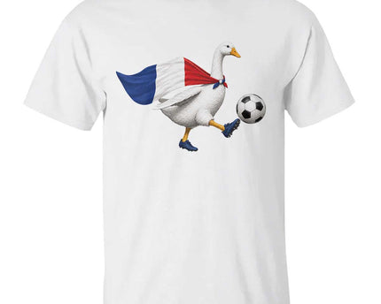 France Soccer Goose T-Shirt French Flag Patriotic Football Fan Graphic
