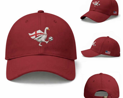 England Soccer Goose Baseball Cap Patriotic Football Fan Graphic England Flag