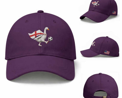 England Soccer Goose Baseball Cap Patriotic Football Fan Graphic England Flag