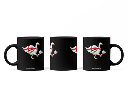 England Soccer Goose Coffee Mug Patriotic Football Fan Graphic England Flag