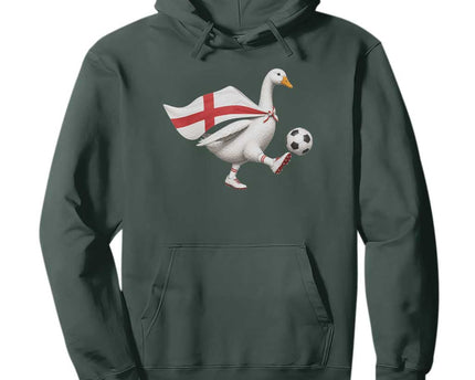 England Soccer Goose Hoodie Patriotic Football Fan Graphic England Flag
