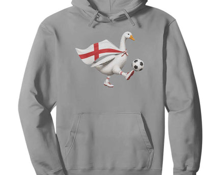 England Soccer Goose Hoodie Patriotic Football Fan Graphic England Flag