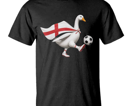 England Soccer Goose T-Shirt Patriotic Football Fan Graphic England Flag