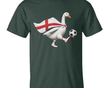 England Soccer Goose T-Shirt Patriotic Football Fan Graphic England Flag
