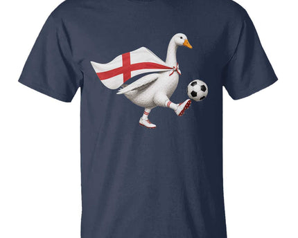 England Soccer Goose T-Shirt Patriotic Football Fan Graphic England Flag