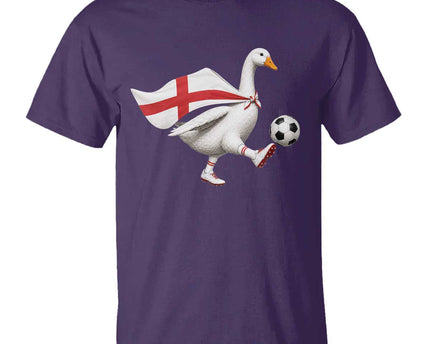 England Soccer Goose T-Shirt Patriotic Football Fan Graphic England Flag