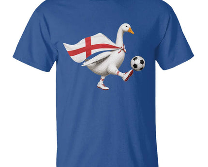 England Soccer Goose T-Shirt Patriotic Football Fan Graphic England Flag