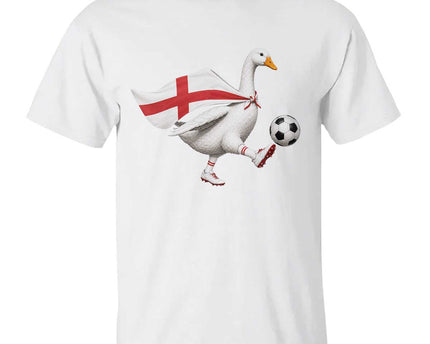 England Soccer Goose T-Shirt Patriotic Football Fan Graphic England Flag