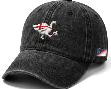 England Soccer Goose Washed Cotton Baseball Cap