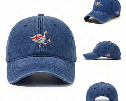 England Soccer Goose Washed Cotton Baseball Cap