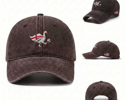 England Soccer Goose Washed Cotton Baseball Cap