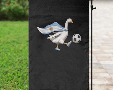 Argentina Soccer Goose Garden Flag Argentine Flag Patriotic Football Fan Graphic