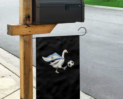 Argentina Soccer Goose Garden Flag Argentine Flag Patriotic Football Fan Graphic