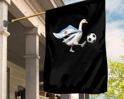 Argentina Soccer Goose Garden Flag Argentine Flag Patriotic Football Fan Graphic