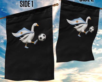 Argentina Soccer Goose Garden Flag Argentine Flag Patriotic Football Fan Graphic