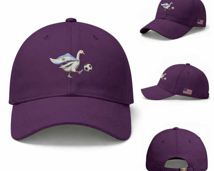 Argentina Soccer Goose Baseball Cap Argentine Flag Patriotic Football Fan Graphic