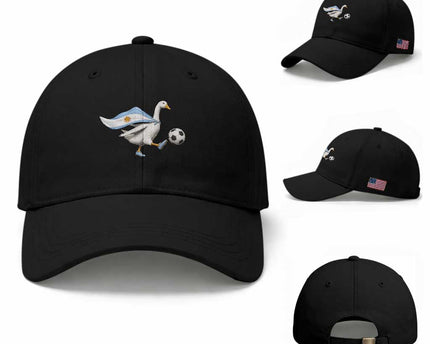 Argentina Soccer Goose Baseball Cap Argentine Flag Patriotic Football Fan Graphic