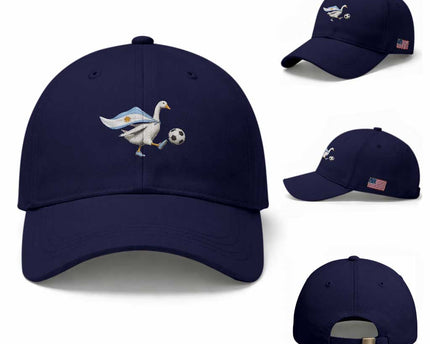 Argentina Soccer Goose Baseball Cap Argentine Flag Patriotic Football Fan Graphic