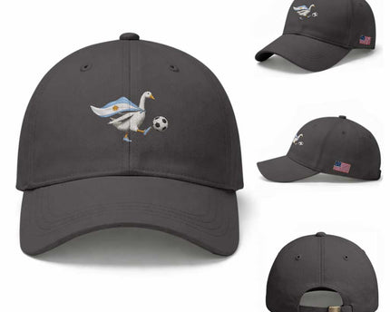 Argentina Soccer Goose Baseball Cap Argentine Flag Patriotic Football Fan Graphic
