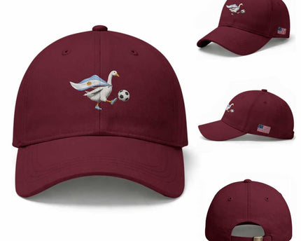 Argentina Soccer Goose Baseball Cap Argentine Flag Patriotic Football Fan Graphic