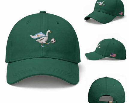 Argentina Soccer Goose Baseball Cap Argentine Flag Patriotic Football Fan Graphic