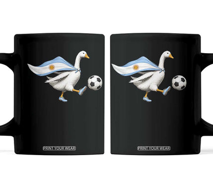 Argentina Soccer Goose Coffee Mug Argentine Flag Patriotic Football Fan Graphic