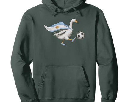 Argentina Soccer Goose Hoodie Argentine Flag Patriotic Football Fan Graphic