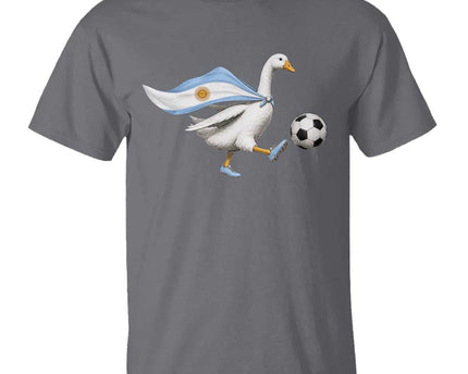 Argentina Soccer Goose T-Shirt Argentine Flag Patriotic Football Fan Graphic