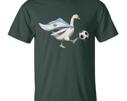 Argentina Soccer Goose T-Shirt Argentine Flag Patriotic Football Fan Graphic