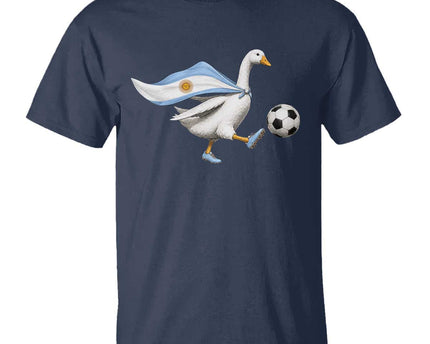 Argentina Soccer Goose T-Shirt Argentine Flag Patriotic Football Fan Graphic