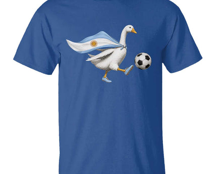 Argentina Soccer Goose T-Shirt Argentine Flag Patriotic Football Fan Graphic