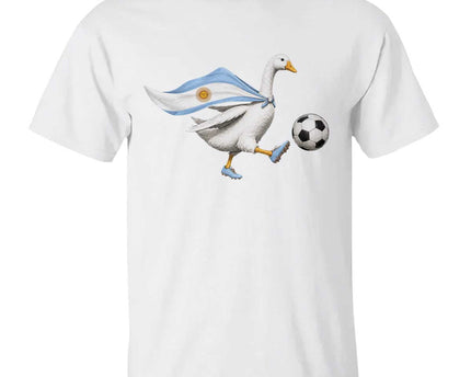 Argentina Soccer Goose T-Shirt Argentine Flag Patriotic Football Fan Graphic