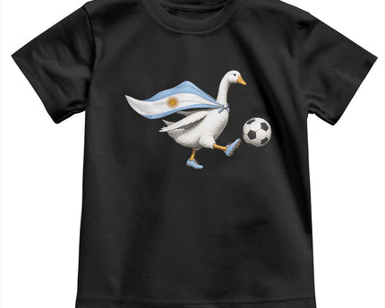 Argentina Soccer Goose Toddler T-Shirt Argentine Flag Patriotic Football Fan Graphic