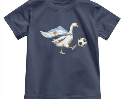Argentina Soccer Goose Toddler T-Shirt Argentine Flag Patriotic Football Fan Graphic