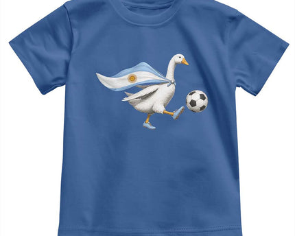 Argentina Soccer Goose Toddler T-Shirt Argentine Flag Patriotic Football Fan Graphic