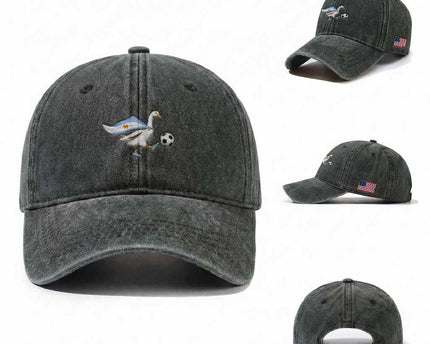 Argentina Soccer Goose Washed Cotton Baseball Cap