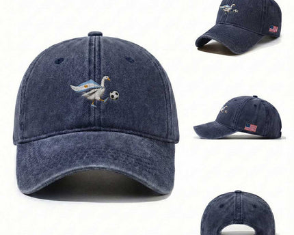 Argentina Soccer Goose Washed Cotton Baseball Cap